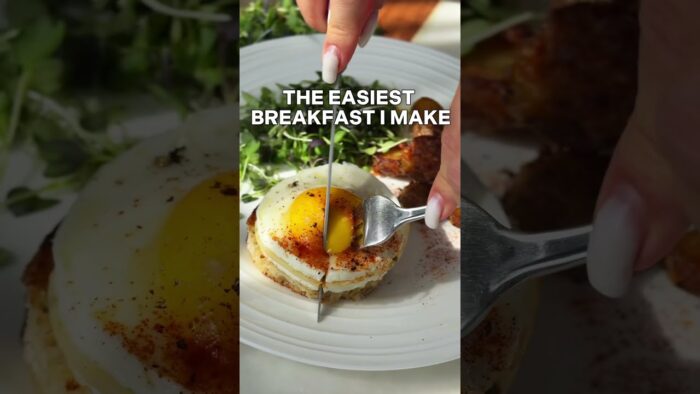 Air Fryer Breakfast Potatoes & Egg Toast Stack