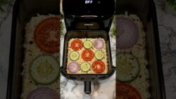 Air Fryer Cheesy Veggie Sandwich in 8 Minutes! 🧀🥪 #Shorts