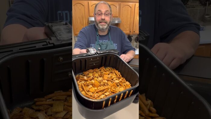 Air Fryer Chex Mix #chexmix #partymix #homemade #snacks #airfryer