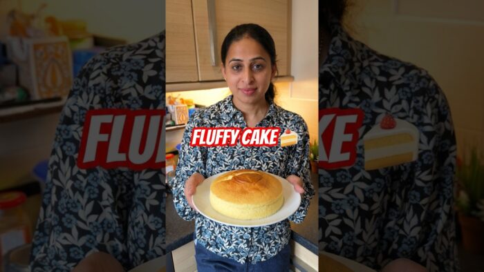 🍰 Air Fryer Fluffy Vanilla Cake 😋 #shorts #cake #airfryer #recipe #airfryershru #foodie