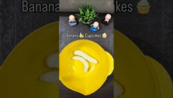 Air Fryer Soft & Fluffy Banana Cupcakes  | Eggless Baking #shorts