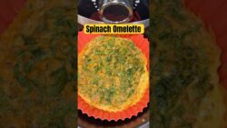 🥚🌿 Air Fryer Spinach Omelette | AirFryer Series- Day28|High Protein Breakfast #Shorts#upmakaburulu