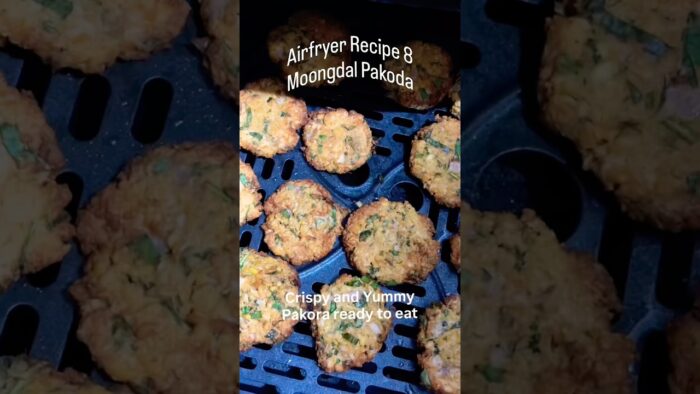 Airfryer Recipe 8 Moongdal Pakoda / Vada #shorts #healthyfood #snacks #airfryerrecipes #quickrecipe