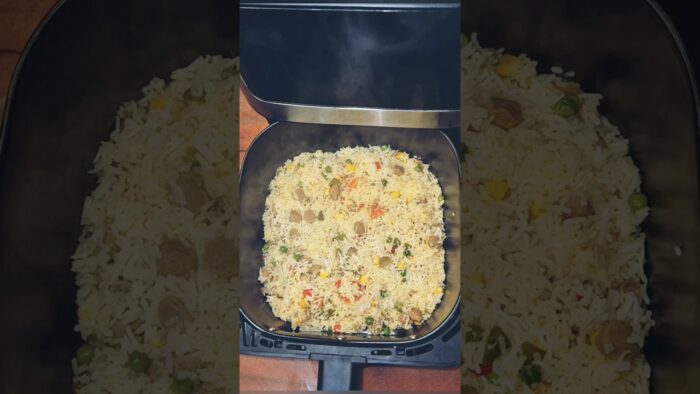 Airfryer Rice Recipe #pulao #rice#friedrice #shorts #ytshorts #cooking #reels #recipe #ytshorts