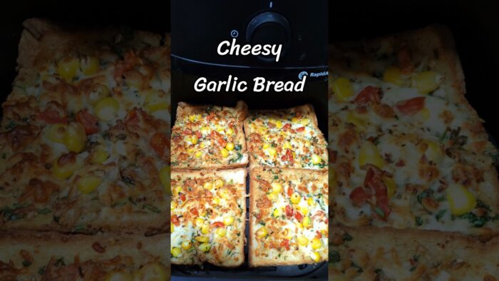 Airfryer garlic bread simple hack for super easy recipe #garlicbread #cheesy #airfryer #garlictoast