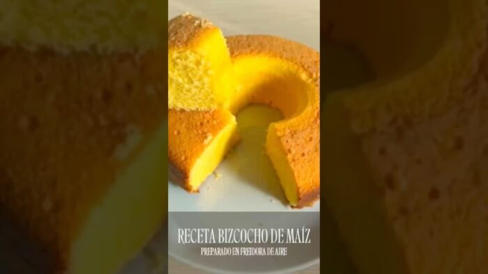 Bizcocho de maíz 🌽🍰 en freidora de aire #conmuchagula #bizcocho #airfryer