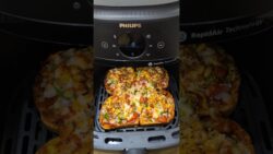 Bread pizza recipe in air fryer #airfryer #shorts #short #philipsairfryer #food #fryer