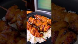 Brochetas de Pollo con Limón y Pimienta en Freidora de Aire #shorts
