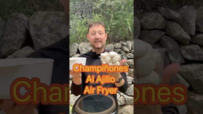 CHAMPIÑONES AL AJILLO AIR FRYER Solo 7 Minutos – GUILLE RODRIGUEZ #SHORTS