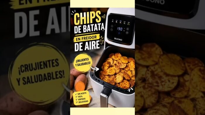 🍠 CHIPS DE BATATA EN FREIDORA DE AIRE ✨ | #airfryer #freidoradeaire #recetas