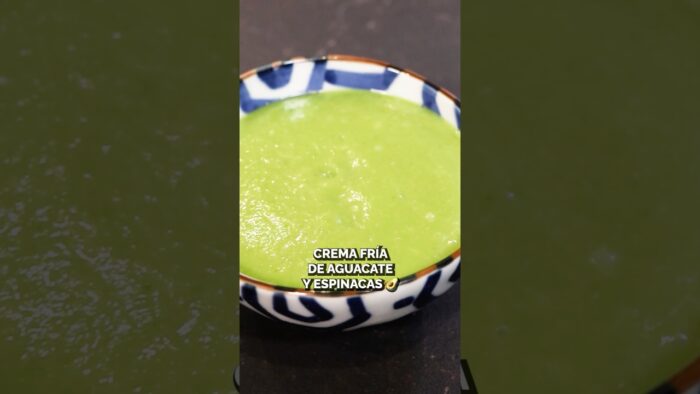 CREMA FRÍA DE AGUACATE Y ESPINACAS 🥑🌿 | En Thermomix, saludable y lista en 5 minutos #receta