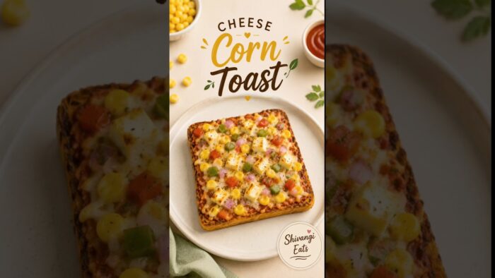 Cheese Corn Toast Recipe | Crispy & Cheesy Paneer Corn Toast | Easy Air Fryer Snack. #shorts