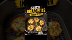 Cheesy Bread Bites In Air Fryer # #ytshorts #recipe#bread #reels #viralvideo #snacks #cookingvideo