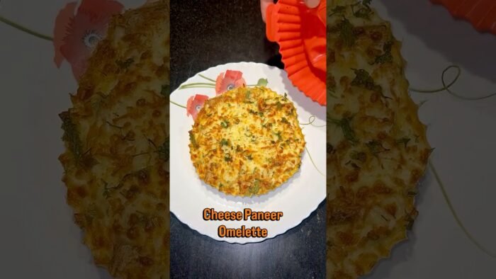 🧀 Cheesy Paneer Omelette | Air Fryer Series- Day 21 | Air Fryer Breakfast #shorts @UpmaKaburulu