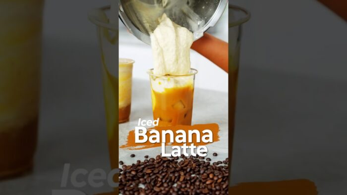 Cremig, frisch und blitzschnell gemacht: Iced Banana Latte #icedcoffee #thermomix