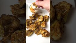 Crispy Air Fryer Artichokes , easy low carb snack #lowcarb #airfryer #recipe
