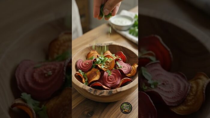 Crispy Air Fryer Beetroot Chips ❤️🥔 | Healthy Snack Recipe | Crunchy ASMR Cooking