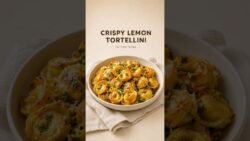 Crispy Air Fryer Tortellini 🍋 Lemon Parmesan Recipe #shorts