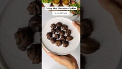 Crispy Mini Chocolate Cookies in just 15 Min #cookies #chocolate #airfryer #chocolatecake #shorts