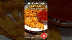 Crispy Potato Wedges | Indian Style Fries 🔥 #shorts #recipe #potato