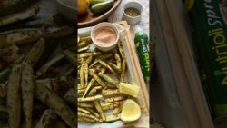 Crispy Zucchini Fries with Chipotle Dip | Easy Oven & Air Fryer Recipe