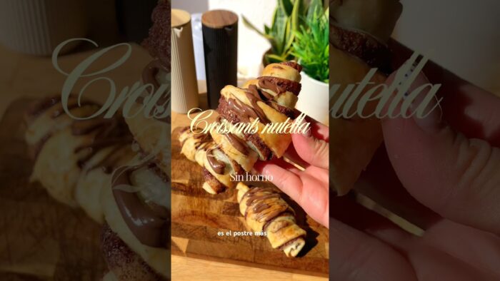 Croissant nutella 🥐🍫 2 ingredientes #croissant #airfryer #recetasfaciles #postres