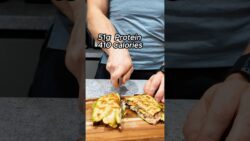 EPIC Breadless Air Fryer Panin (51g Protein!) full recipe ⬇️