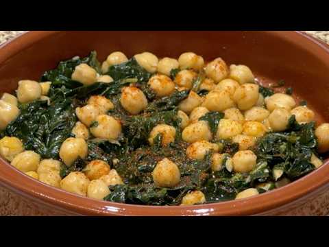 ESPINACAS CON GARBANZOS en Thermomix TM7 y MONSIEUR CUISINE
