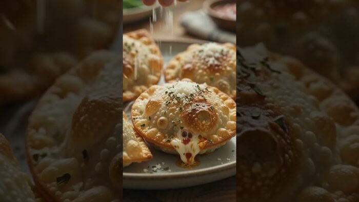 Easy crispy pepperoni pizza pockets: air fryer recipe #PizzaPockets