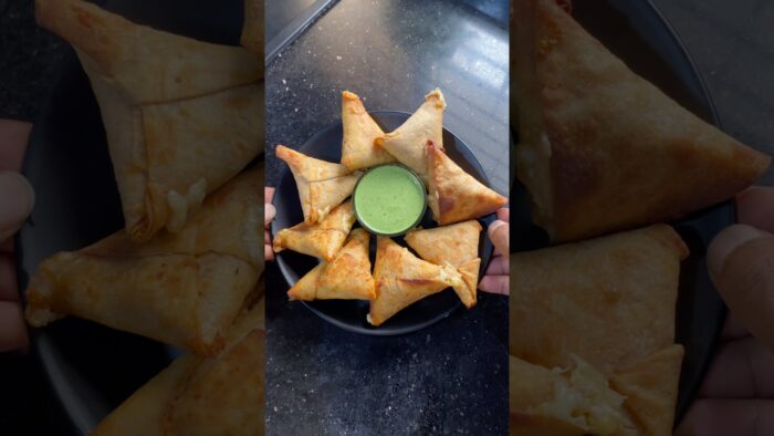 High-Protein Cheesy Samosa 🔥 | ~40g Protein | Air Fryer Samosa Recipe