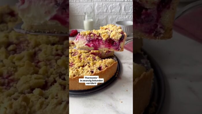 Nur EIN Teig für Boden & Streusel! 😍 Genial einfacher Beeren-Streuselkuchen 🍰 | Thermomix® Rezept