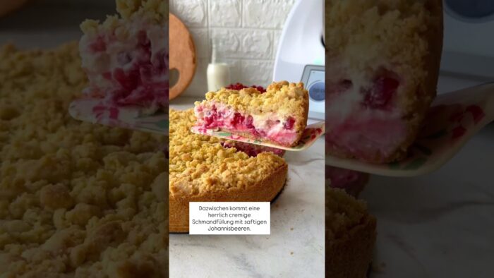 Nur EIN Teig für Boden und Streusel bei diesem Johannisbeerkuchen 😍 | Thermomix® Rezept