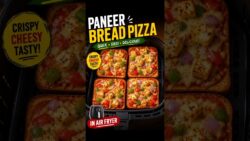 Paneer bread pizza in air fryer #paneerbreadpizza #shorts #airfryer #short #philipsairfryer #pizza