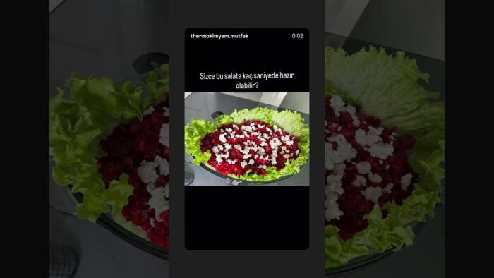 Salata yapmak bu kadar hızlı mı? Thermomix ile saniyeler içinde!»