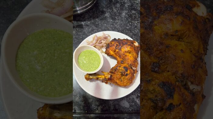 🔥🍗 Smoky Tandoori Chicken In Airfryer | Recipe – 5 😋 #tandoori #chicken #shorts #viral #trending