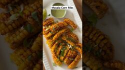 Spicy Masala Corn Ribs 🌽🔥 | Air-Fried or Tawa Roasted #youtubeshorts #recipe #short
