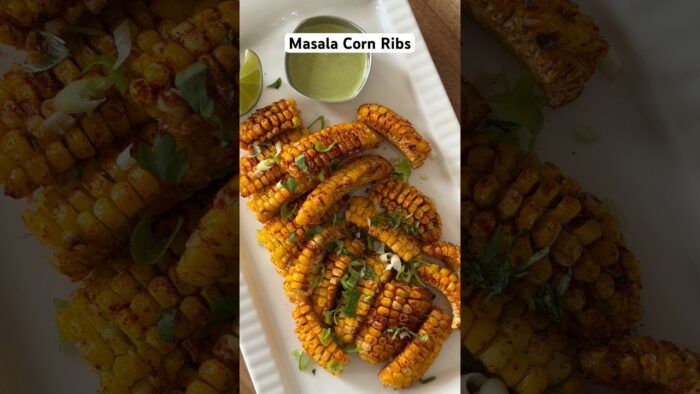Spicy Masala Corn Ribs 🌽🔥 | Air-Fried or Tawa Roasted #youtubeshorts #recipe #short