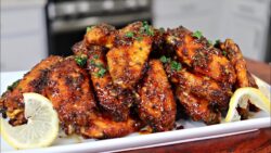 The MOST Addictive Wet Lemon Pepper Wings 🤤 | Air Fryer Recipe | Wingstop Who?!