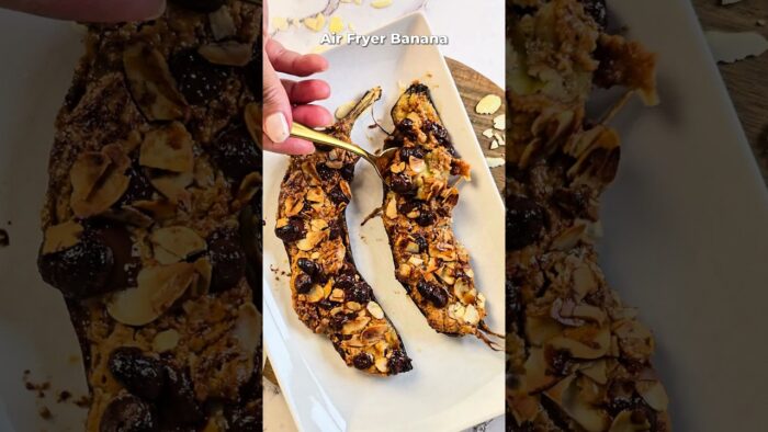 The Viral Air Fryer Banana 🍌 #shorts #recipe #asmr