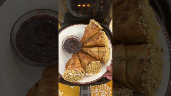 Unique High Protein Keema Cone Snacks Recipe with Leftover Roti in Air Fryer🤤#shorts #viral #yt
