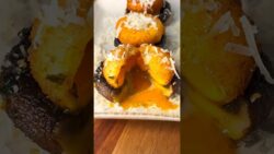 VOLCÁN DE CHAMPIÑÓN Y YEMA TRUFADA #shorts #recetas