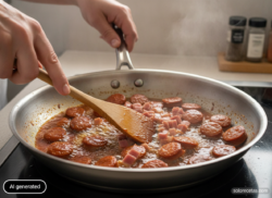 Arroz frito con chorizo y jamón: receta casera fácil