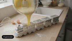 Bizcocho de vainilla con forma de tren: receta para cumpleaños