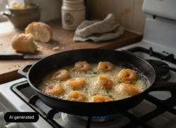 Gambas con salsa de tomate y queso al horno: receta fácil