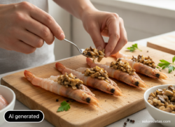 Gambas rellenas al horno: receta fácil de aperitivo
