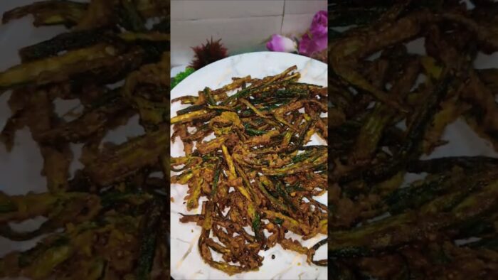 kurkuri bhindi recipe | crispy okra fry #food #bhindi #trending #cooking