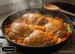 Muslos de pavo estofados con ciruelas pasas