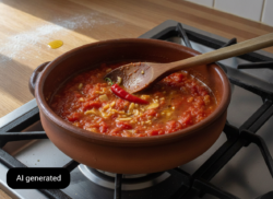 Muslos de pollo picantones: guiso con tomate y aceitunas