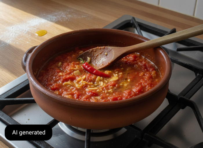 Muslos de pollo picantones: guiso con tomate y aceitunas