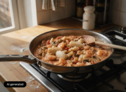 Tartaletas de bacalao con gambas: aperitivo fácil y sabroso